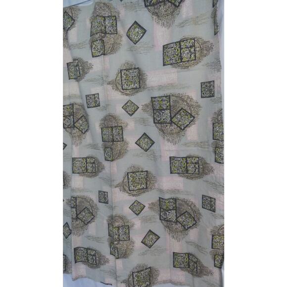 MCM Curtain Panels Pink Gold Vintage 42x54ea Lot of 2 Atomic Decor Barkcloth - Picture 5 of 13